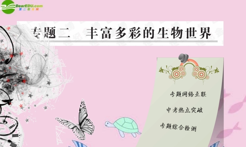 中考生物学业水平考试专题复习 专题二丰富多彩的生物世界课件