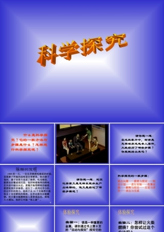 九年级化学复习 科学探究 课件