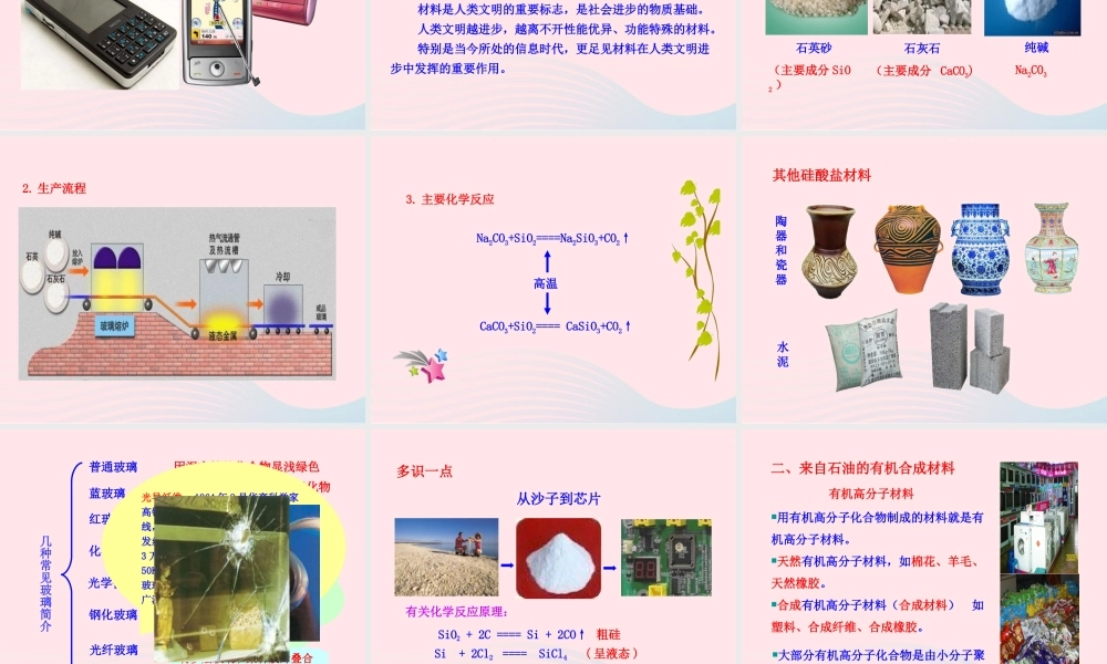 九年级化学下册 第十一单元 第二节 化学与材料研制课件 鲁教版 课件