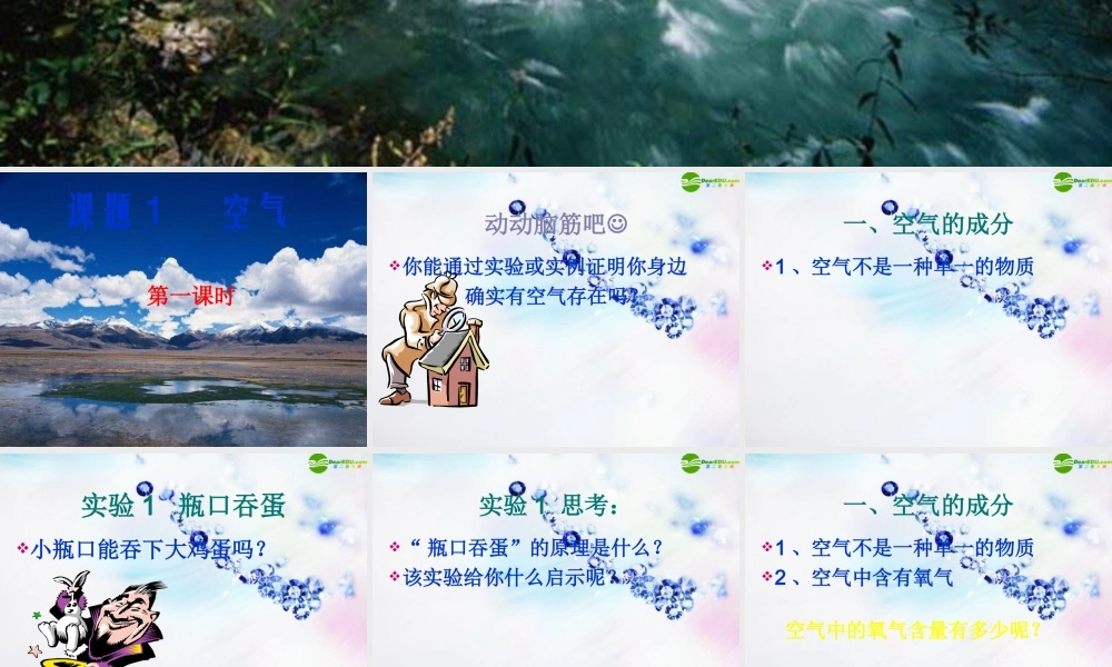 九年级化学上册 空气(第1课时)课件 人教新课标版 课件