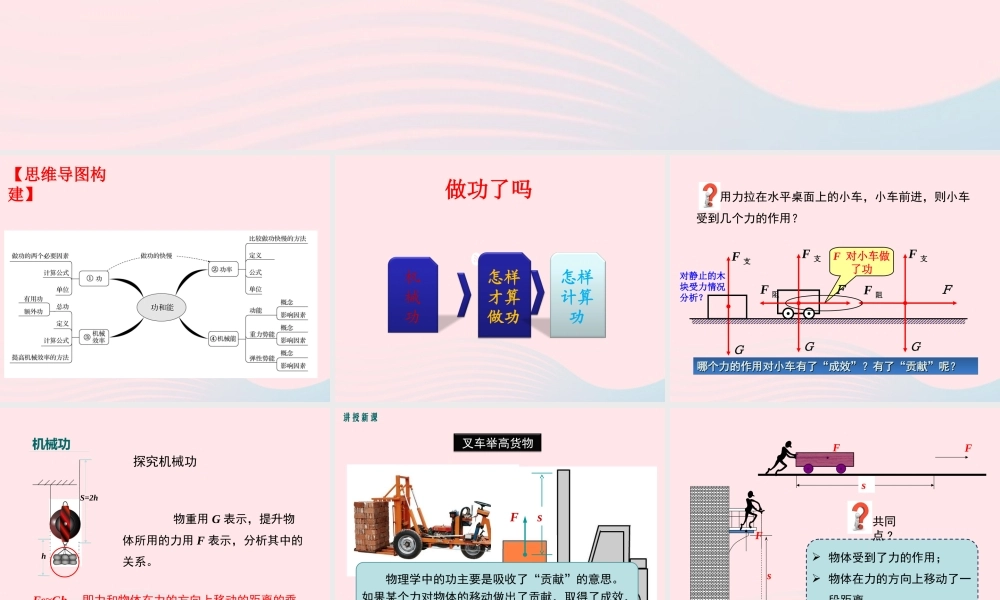 中考物理一轮复习 第十章 机械与人第二课时 功与能考点梳理课件 沪科版 课件