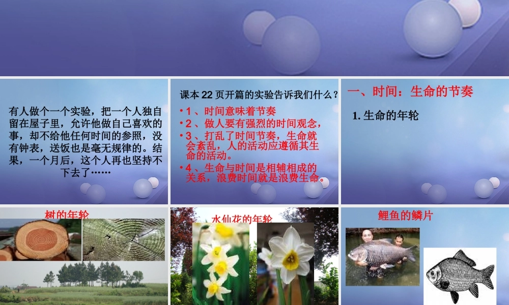 (秋季版)七年级道德与法治上册 第一单元 走进新天地 第三课 把握生命的节奏课件 人民版 课件