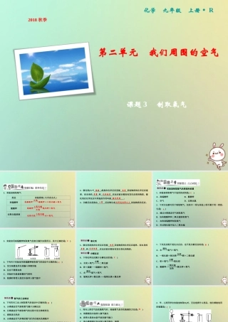 九年级化学上册 第2单元 我们周围的空气 课题3 制取氧气作业课件 (新版)新人教版 课件