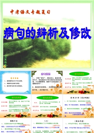 中考语文病句修改专题复习课件