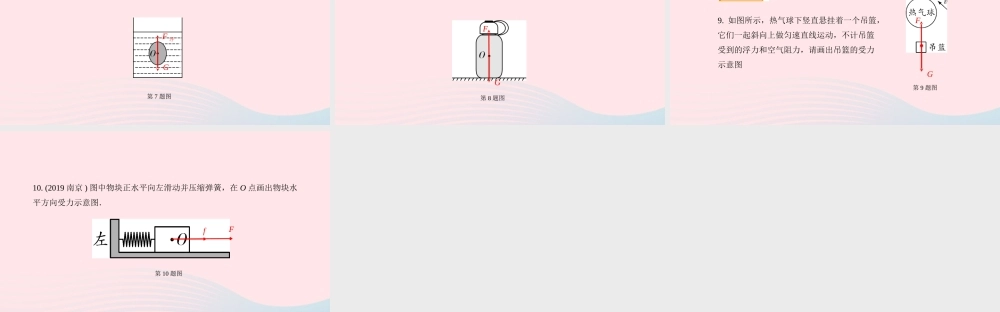 中考物理一轮复习 基础考点一遍过 第八章 力 第九章 力与运动 命题点3 力的示意图课件