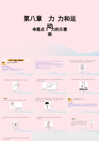 中考物理一轮复习 基础考点一遍过 第八章 力 第九章 力与运动 命题点3 力的示意图课件