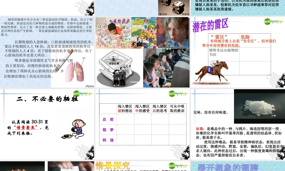 七年级政治下册 第三课(生活中的雷区)课件4 人民版 课件