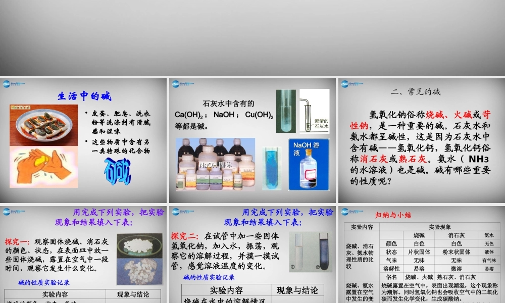 九年级化学下册 第10单元 课题1 常见的酸和碱课件2 (新版)新人教版 课件