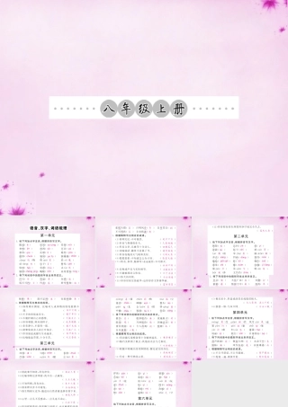 中考语文 第一轮 复习教材 夯基固本 八上 语音、汉字、词语梳理课件 新人教版 课件