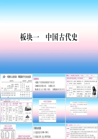 (甘肃专用)中考历史总复习 第一篇 考点系统复习 板块一 中国古代史 主题一 中国境内人类的活动(精讲)课件