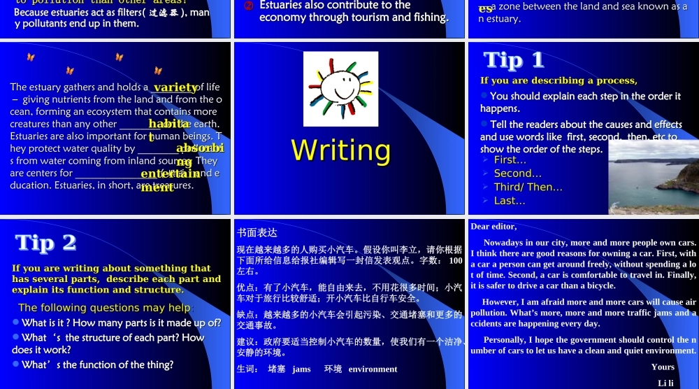 Unit13 Integrating skills   人教版高二英语Unit13 The water planet单元完整课件 人教版高二英语Unit13 The water planet单元完整课件