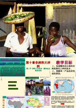 七年级地理下册 10.2(黑种人的故乡-撒哈拉以南的非洲)课件 粤教版 课件