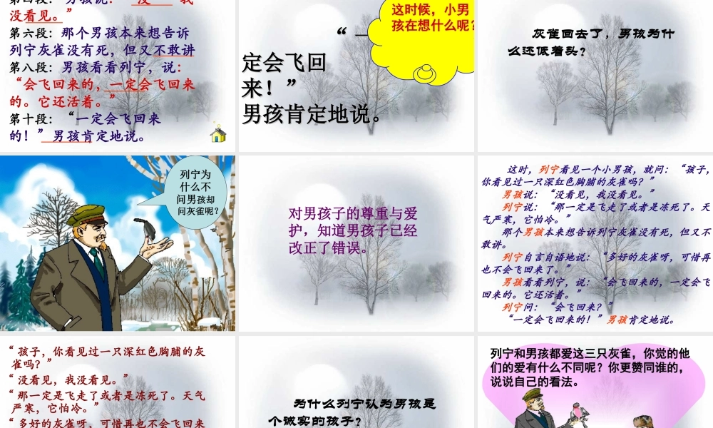 《灰雀》PPT课件 (3)