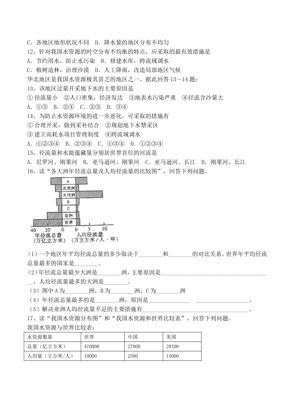 地理新人教版必修133《水资源的合理利用》课时训练_第2页
