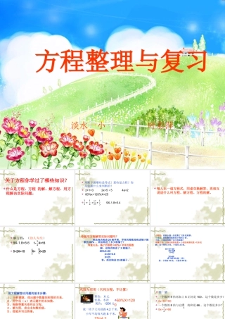 方程的整理与复习