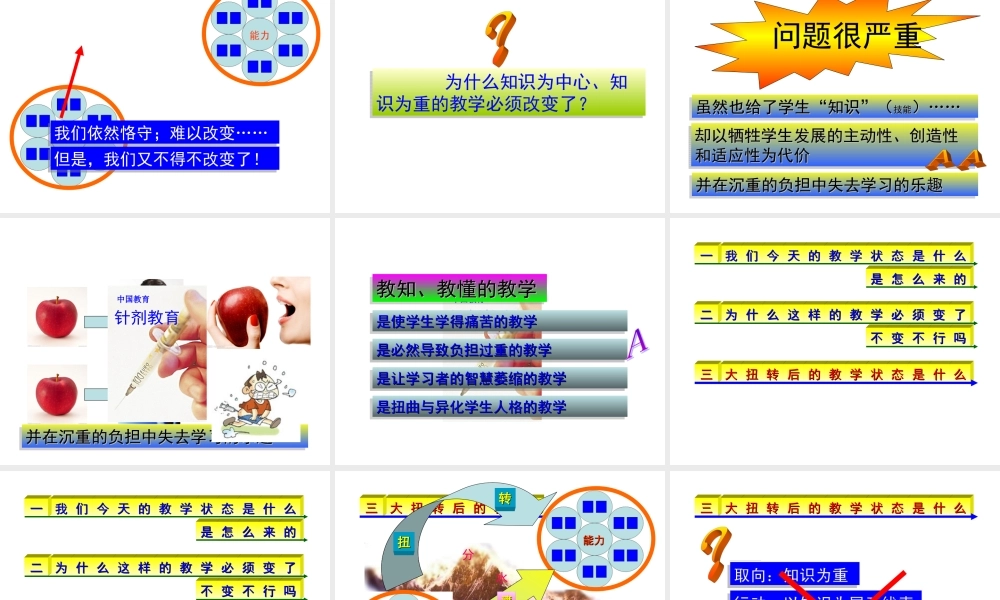 教学大扭转变教知为练能