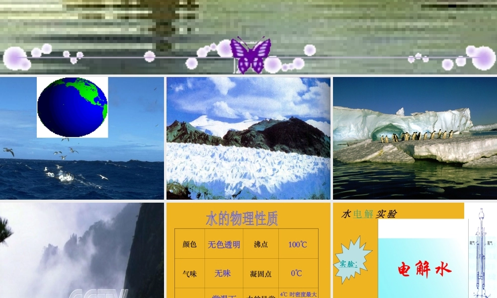 九年级化学 21水的变化课件 北京课改版 课件