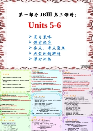 初三英语Units5-6复习课件_人教版