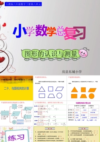 六下总：第六单元第二十课时_图形的认识与测量—与面相关的计算