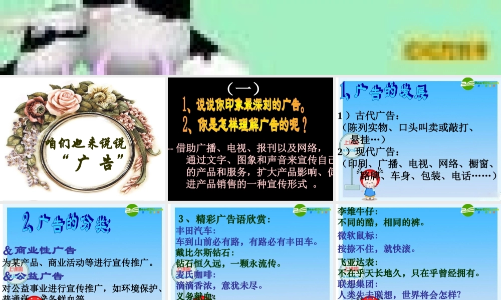 中考语文复习课件 广告 课件