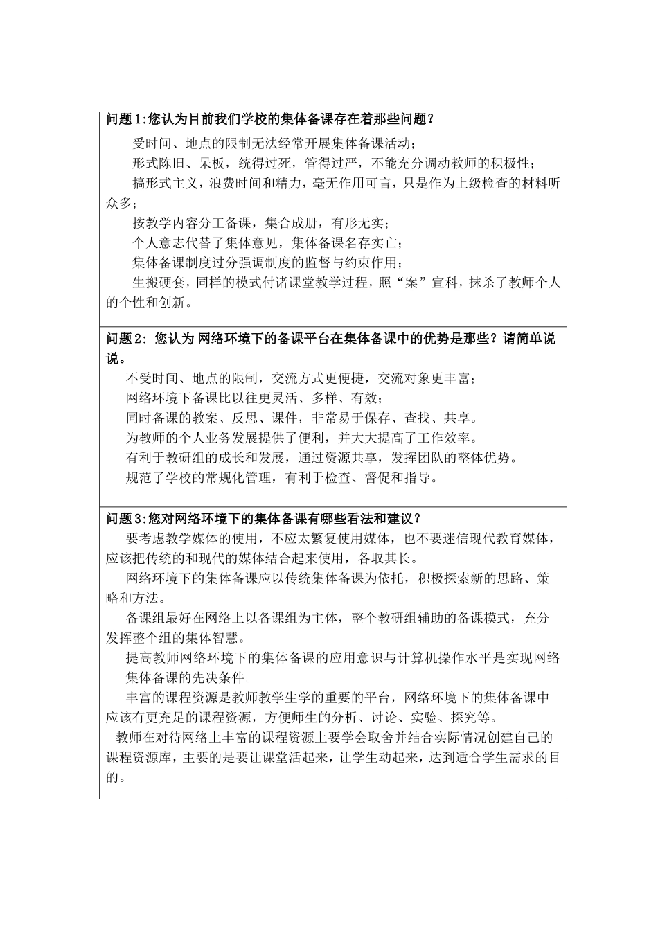 教师参与网络集体备课的问卷调查（一）_第2页