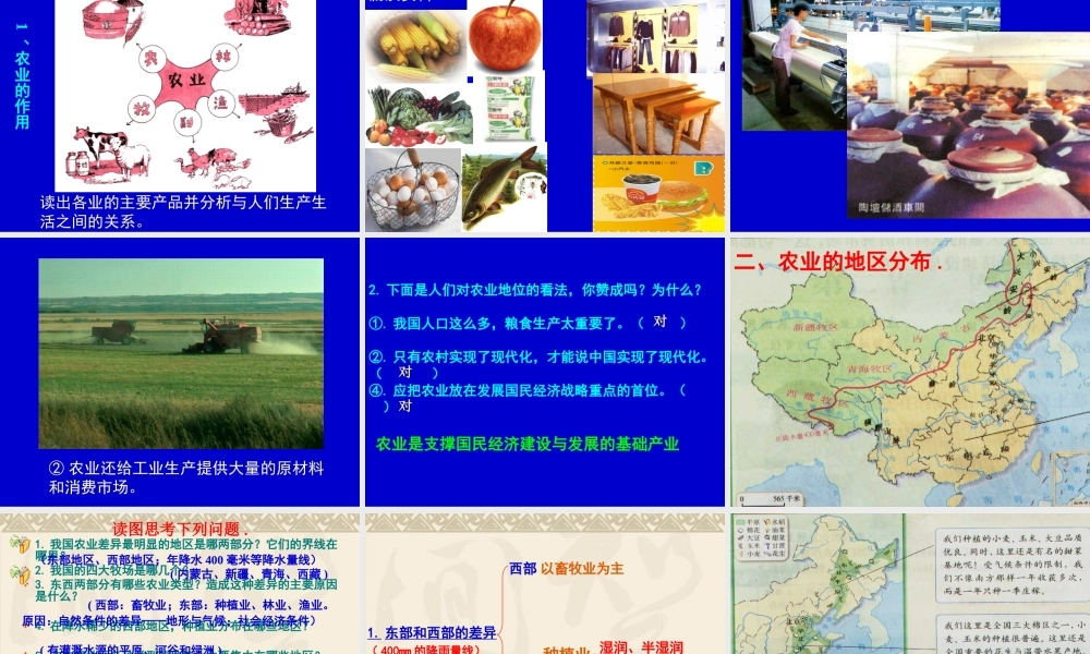 因地制宜发展农业