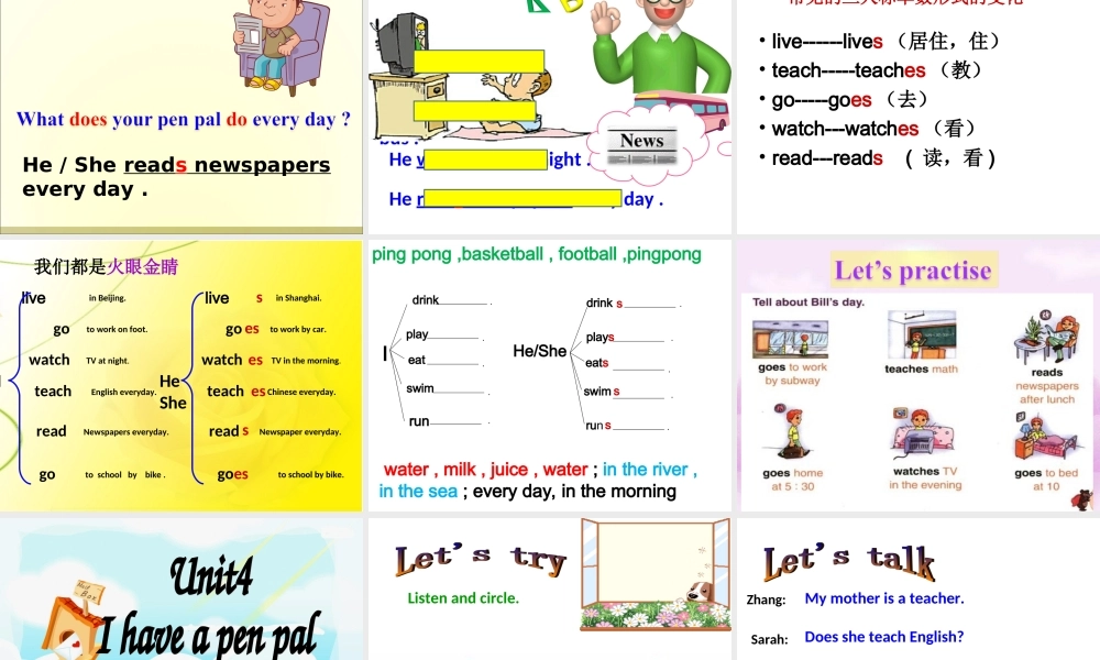 PEP小学六年级英语上册unit_4_Part_B_部分