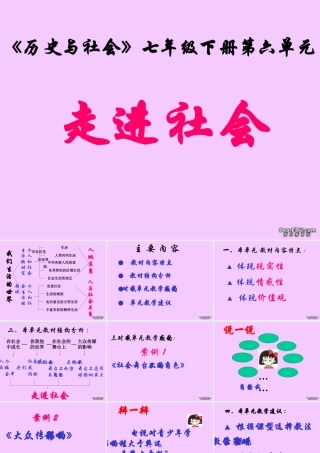 七年级历史与社会下册第六单元走进社会课件