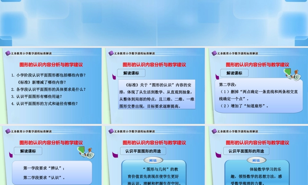 专题一图形与几何内容分析与教学建议(2012-5-23163257220)