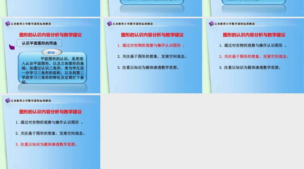 专题一图形与几何内容分析与教学建议(2012-5-23163257220)