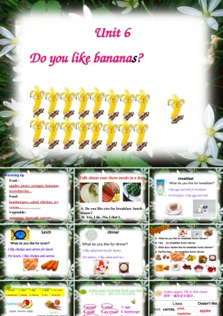 英语：七上Unit6DoyoulikebananasSectionB第1课时（人教版）