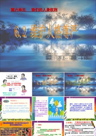 人格尊严公开课堂教学