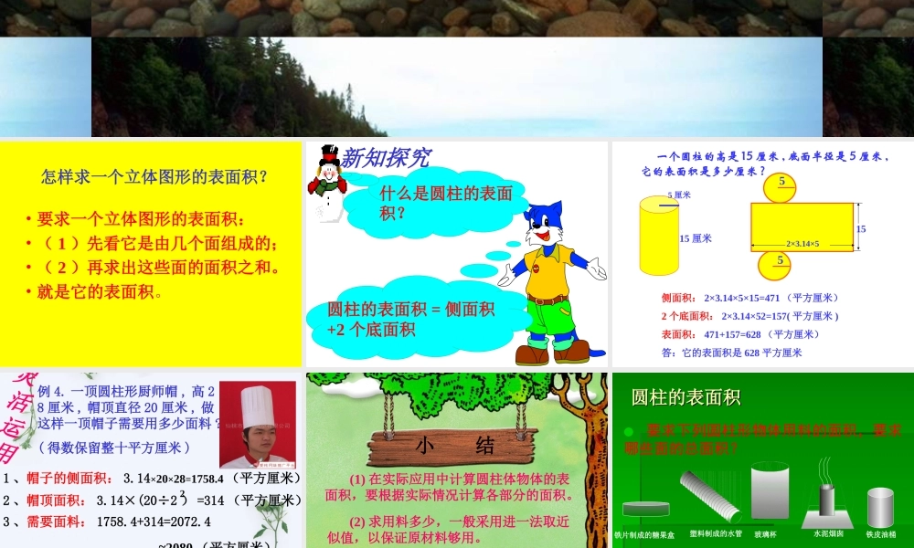 圆柱的表面积（樊晶）