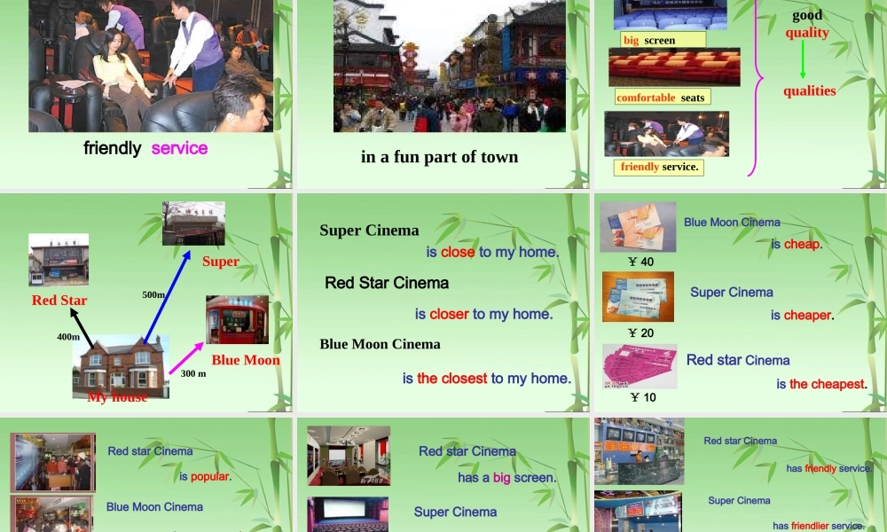 2013年人教版新目标八年级上Unit4What’sthebestmovietheater课件