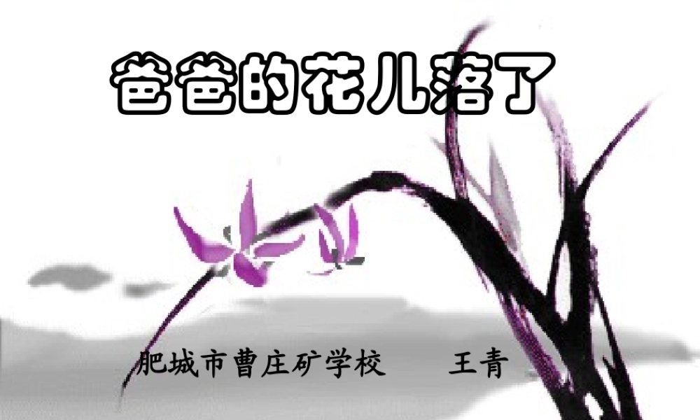 爸爸的花儿落了(1)