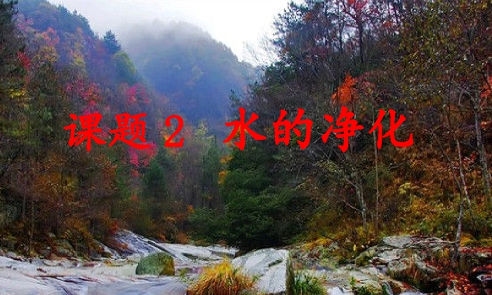 九年级化学上册(42 水的净化)课件 (新版)新人教版 课件