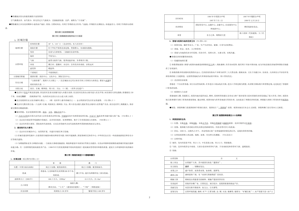 八年级地理下册知识点梳理1_第2页
