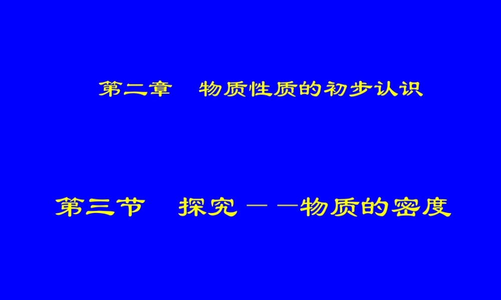 探究物质的密度 (2)