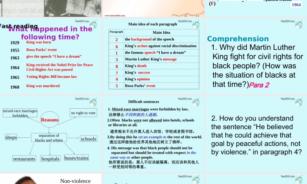 unit14(fast reading) 湖北省高二英语下学期Unit14 Freedom fighters全单元课件 人教版 湖北省高二英语下学期Unit14 Freedom fighters全单元课件 人教版