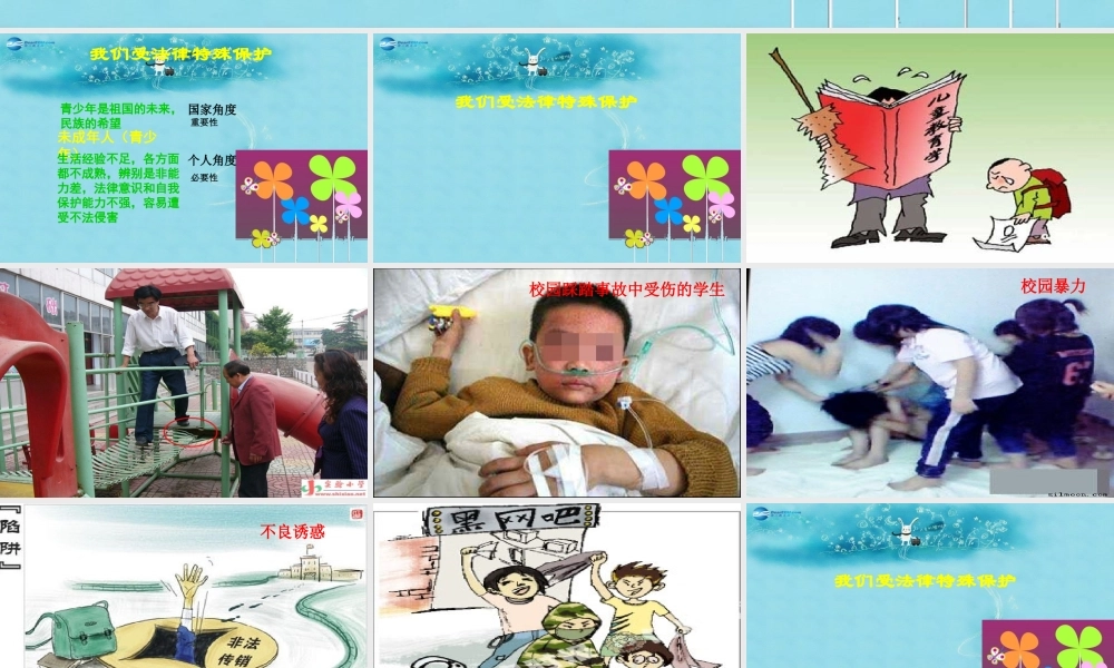 七年级政治下册 第七单元 第16课 第一框(我们受法律特殊保护)参考课件2 鲁教版 课件