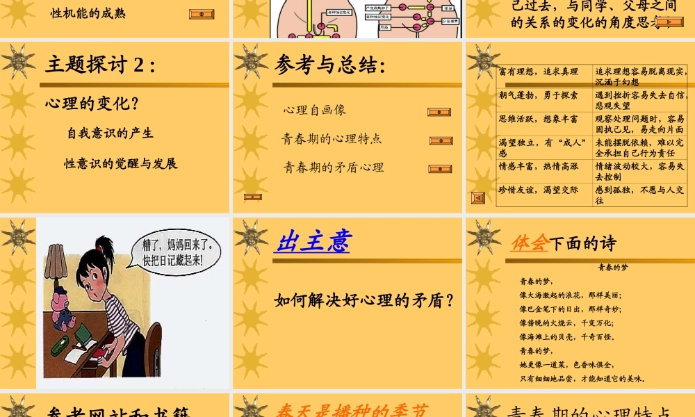 七年级政治走进青春课件 新课标 人教版 课件