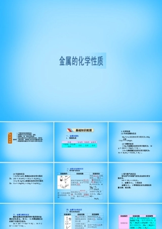 九年级化学下册 第八单元 课题2 金属的化学性质课件 新人教版 课件