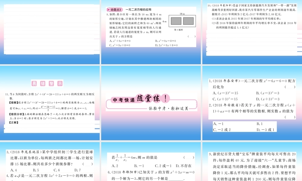 (课标版通用)中考数学一轮复习 第2章 方程组与一元一次不等式组 第6节习题课件