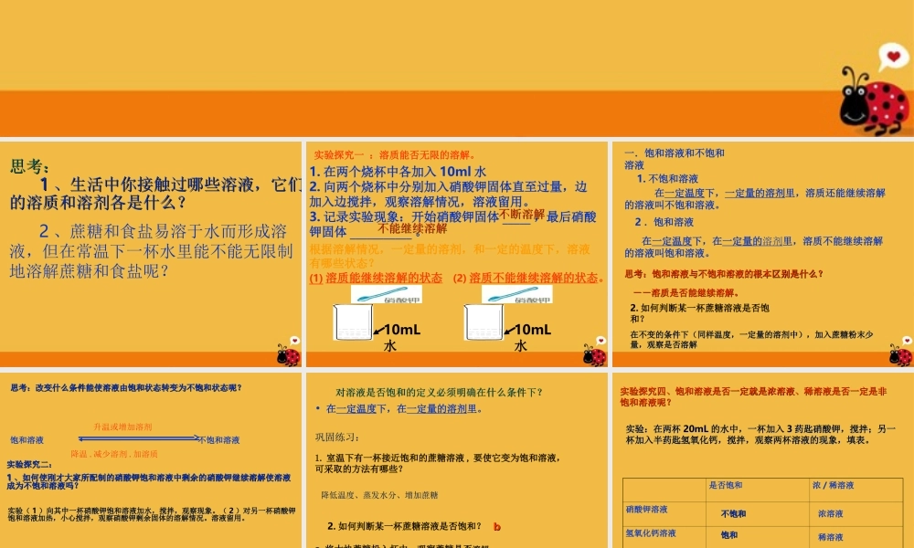 九年级化学下册 第九单元课题2溶解度课件 人教新课标版 课件