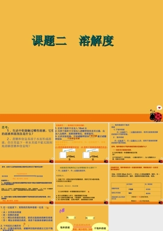 九年级化学下册 第九单元课题2溶解度课件 人教新课标版 课件