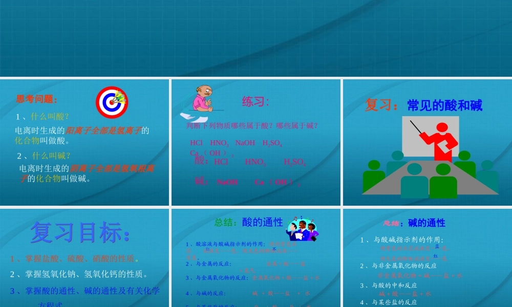 九年级化学 72常见的酸和碱课件5沪教版 课件