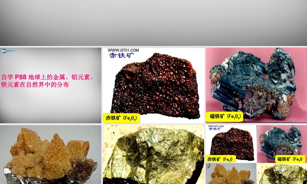九年级化学全册(金属矿物及冶炼)课件 鲁教版五四制 课件