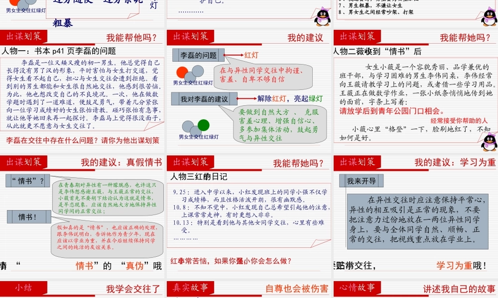 七年级政治男生女生1 七年级政治 男生女生 课件人教版新课标