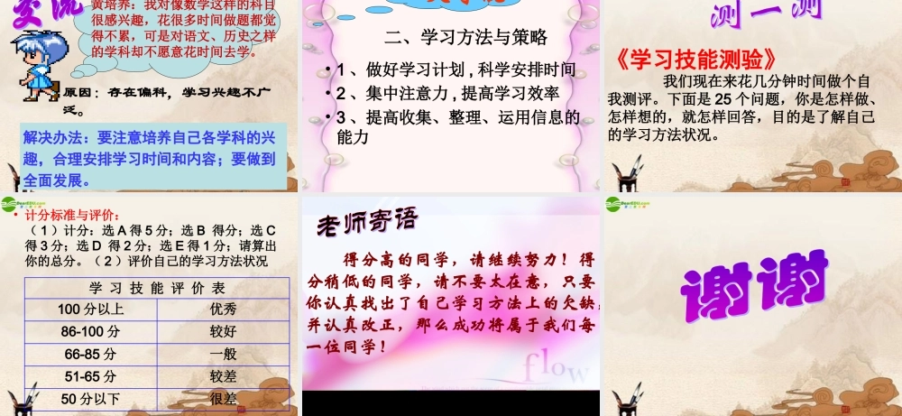 七年级政治上册 (掌握科学学习方法)课件 粤教版 课件