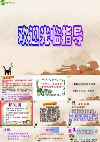 七年级政治上册 (掌握科学学习方法)课件 粤教版 课件